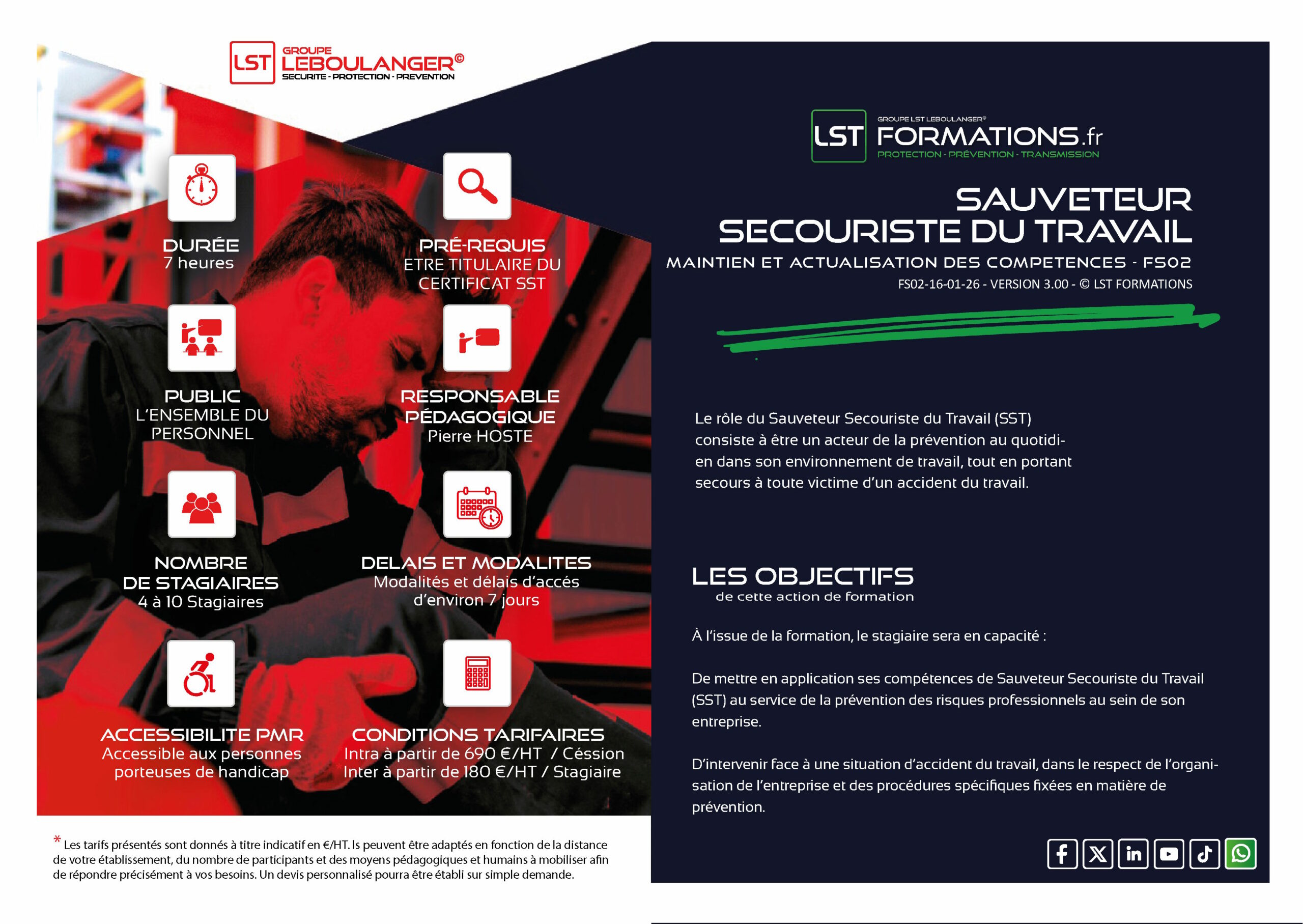 FORMATION MAINTIEN ET ACTUALISATION DES COMPETENCES SAUVETEUR SECOURISTE DU TRAVAIL – FS02