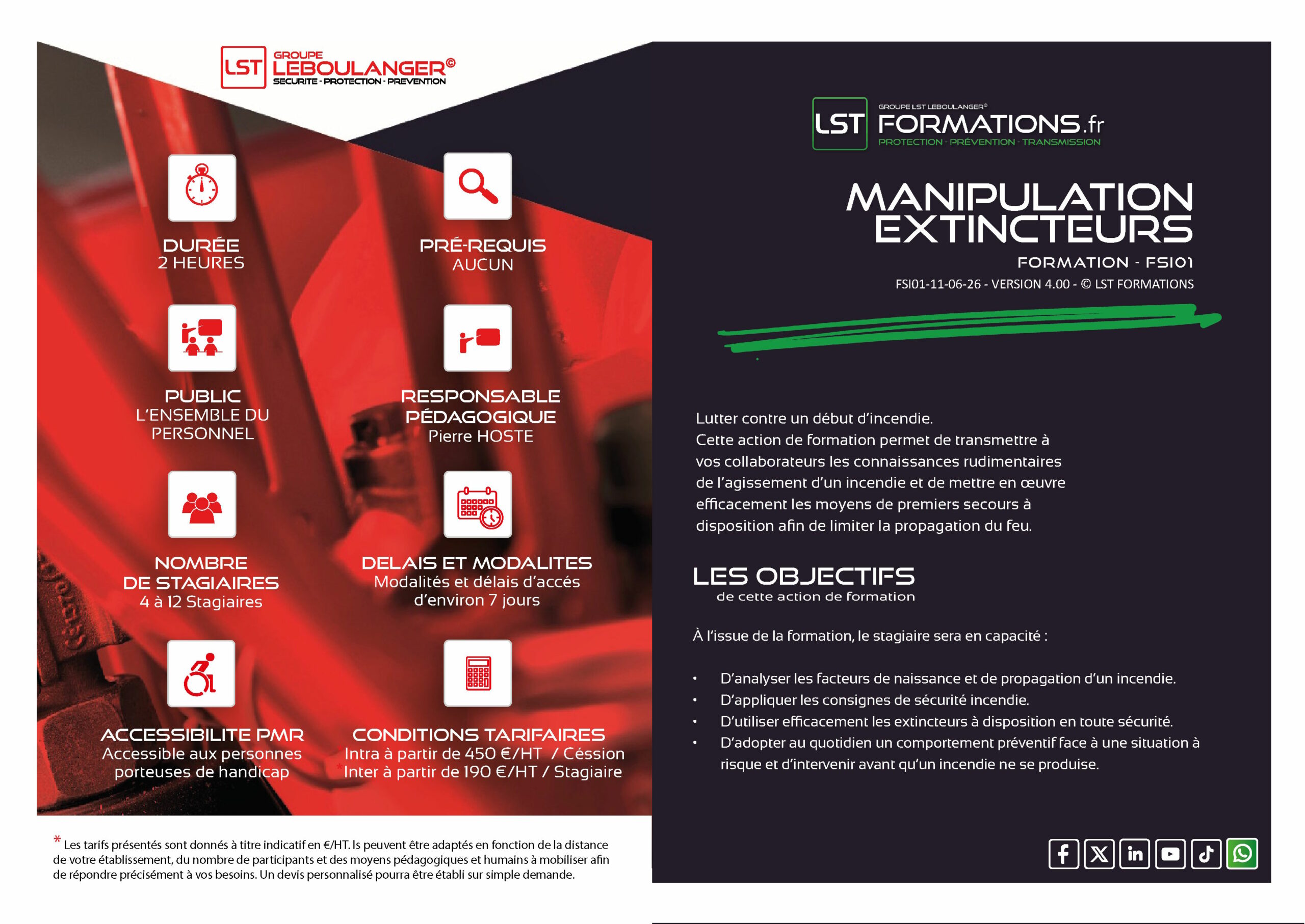 FORMATION MANIPULATION EXTINCTEURS – FSI01