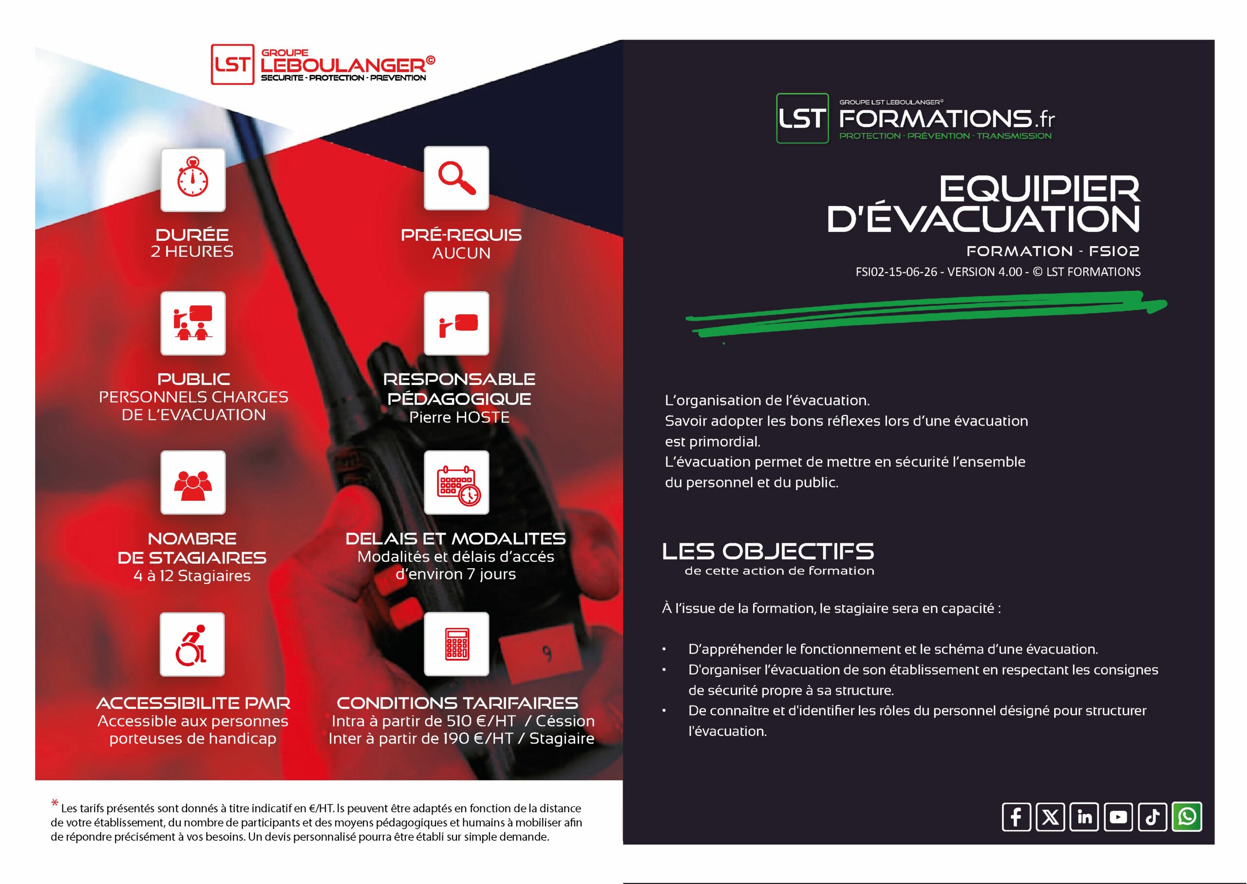 FORMATION EQUIPIER D’EVACUATION – FSI02