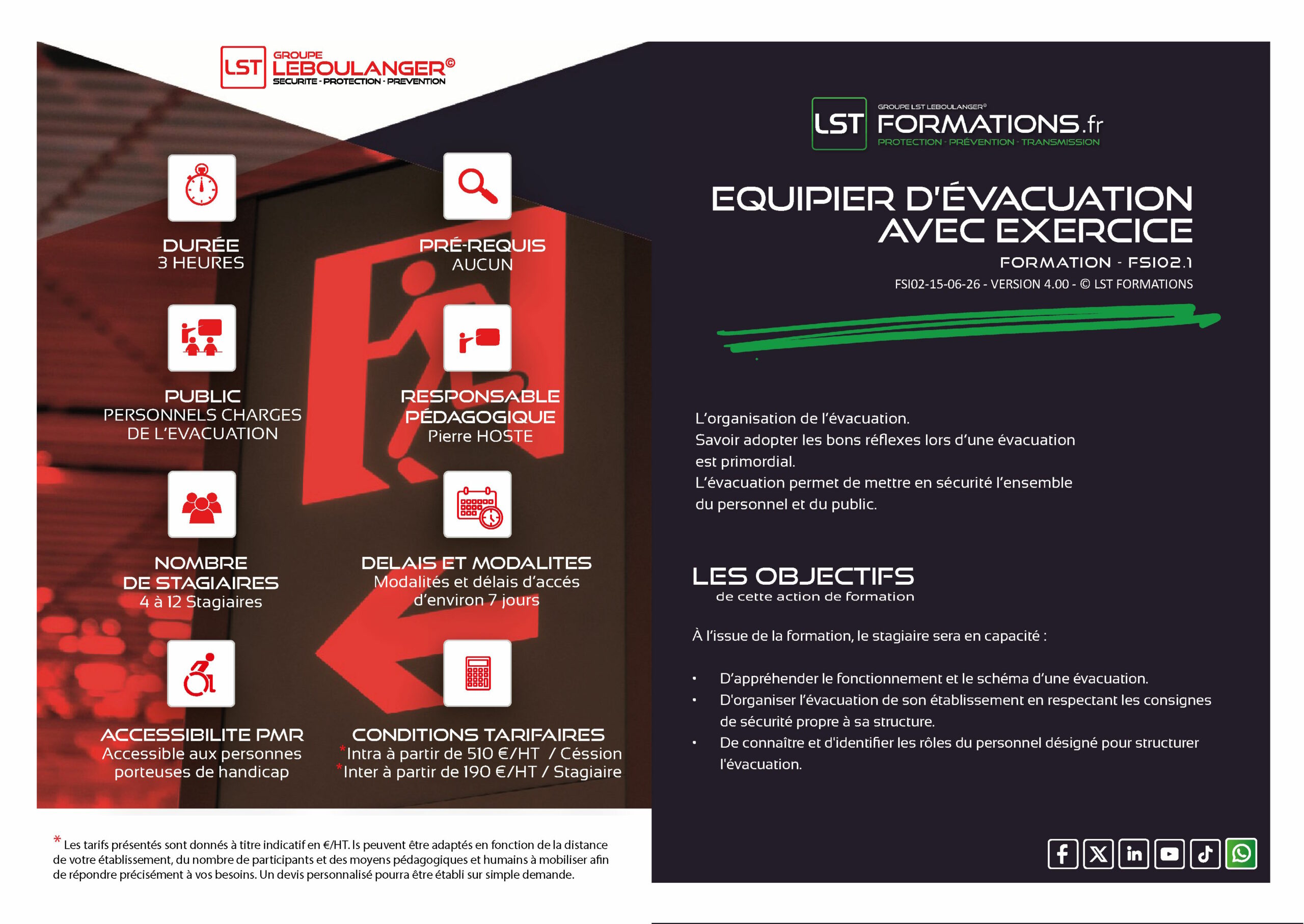 FORMATION EQUIPIER D’EVACUATION AVEC EXERCICE – FSI02.1